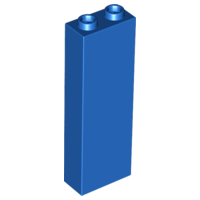 LEGO 2454 Brick 1 x 2 x 5 in Blue - Authentic LEGO Part
