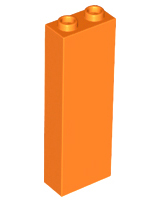 LEGO 2454 Brick 1 x 2 x 5 in Orange - Authentic LEGO Part