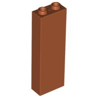 LEGO 2454 Brick 1 x 2 x 5 in Dark Orange - Authentic LEGO Part