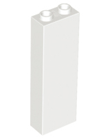 LEGO 2454 Brick 1 x 2 x 5 in White - Authentic LEGO Part