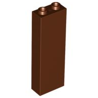 LEGO 2454 Brick 1 x 2 x 5 in Reddish Brown - Authentic LEGO Part