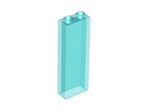 LEGO 2454 Brick 1 x 2 x 5 in Trans-Light Blue - Authentic LEGO Part