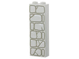 LEGO 2454pb001 Brick 1 x 2 x 5 with Dark Gray Stone Outlines Pattern - Main Product Image