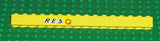 LEGO 2465pb03 Brick 1 x 16 with Black &#39;R.E.S.&#39; and Red &#39;Q&#39; on  Background Pattern (Sticker) - Set 6451 - Main Product Image