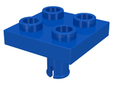 LEGO 2476 Plate, Modified 2 x 2 with Pin on Bottom in Blue - Authentic LEGO Part