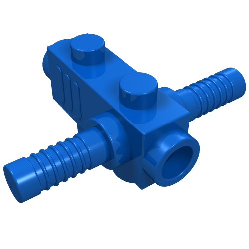 LEGO 2516 Minifigure, Utensil Tool Chainsaw Body with Handles and Studs in Blue - Authentic LEGO Part