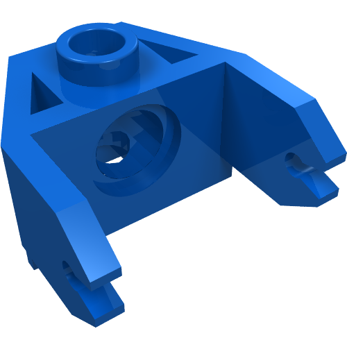 LEGO 2607 Magnet Holder 2 x 3 with Clips and Pin Hole in Blue - Authentic LEGO Part