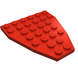 LEGO 2625 Wedge, Plate 7 x 6 without Stud Notches (Boat Bow Plate) in Red - Authentic LEGO Part
