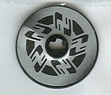 LEGO 2723pb024 Technic, Disk 3 x 3 with  and Silver Motorcycle Disk Brake Pattern (Sticker) - Set 8370 - Main Product Image
