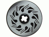LEGO 2723pb038 Technic, Disk 3 x 3 with Disk Brake Silver /  Triangle Swirls Pattern (Sticker) - Set 8354 - Main Product Image