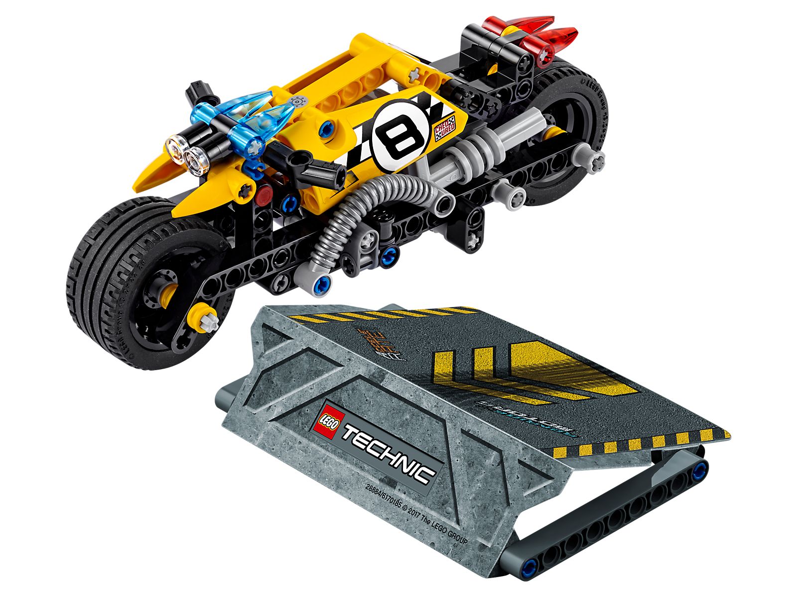 LEGO Technic 42058 - Stunt Bike (No box) (no bags) Set was to damaged so i putted in a letterbox - Authentic LEGO Set Main Image