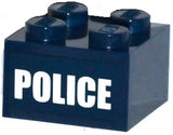 LEGO 3003pb087 Brick 2 x 2 with White &#39;POLICE&#39; Pattern (Sticker) - Set 60068 - Main Product Image