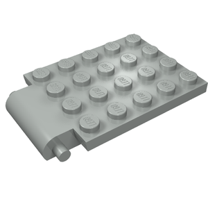 LEGO 30042 Plate, Modified 4 x 5 with Trap Door Hinge in Light Gray - Authentic LEGO Part