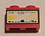 LEGO 3004pb094 Brick 1 x 2 with Headlight Yellow Pattern (Sticker) - Set 8858-1 - Main Product Image