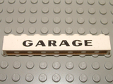 LEGO 3008pb064 Brick 1 x 8 with Black 'GARAGE' Sans-Serif Thick Pattern, Elaborate 'G' - Main Product Image