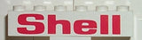 LEGO 3009pb004 Brick 1 x 6 with Red 'Shell' Bold Pattern - Main Product Image