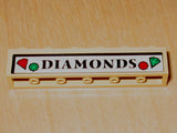 LEGO 3009pb054 Brick 1 x 6 with 'DIAMONDS' Pattern (Sticker) - Set 4853 - Main Product Image
