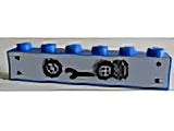 LEGO 3009pb115 Brick 1 x 6 with Black Wrench and 3 Wheels with Tires Pattern (Sticker/Stickers) - Set 1966 - Main Product Image