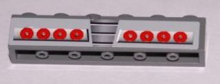 LEGO 3009pb167 Brick 1 x 6 with Grille and Red Taillights Pattern (Sticker) - Set 8158 - Main Product Image