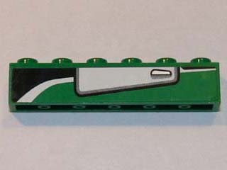 LEGO 3009pb179L Brick 1 x 6 with White Door Pattern Model Left Side (Sticker) - Set 8864 - Main Product Image