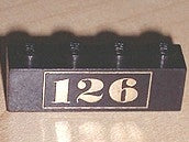 LEGO 3010pb001 Brick 1 x 4 with Gold '126' Pattern - Main Product Image