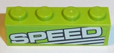 LEGO 3010pb193R Brick 1 x 4 with &#39;SPEED&#39; and White Lines Pattern Model Left Side (Sticker) - Set 8152 - Main Product Image