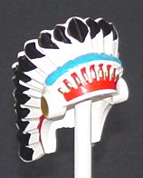 LEGO 30138pb01 Minifigure, Headgear Headdress Indian with Colored Feathers Pattern - Main Product Image