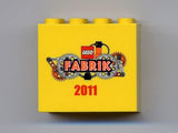LEGO 30144pb095 Brick 2 x 4 x 3 with LEGO Fabrik 2011 Pattern - Main Product Image