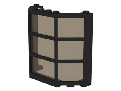 LEGO 30185c01 Window 3 x 8 x 6 Bay with Fixed Trans-Brown Glass - Main Product Image