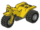 LEGO 30187c02 Tricycle with Dark Gray Chassis and Light Gray Wheels - Notched Holes on Rear Wheels - Main Product Image