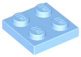 LEGO 3022 Plate 2 x 2 in Bright Light Blue - Authentic LEGO Part