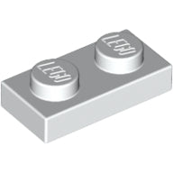 LEGO 3023 Plate 1 x 2 in White - Authentic LEGO Part