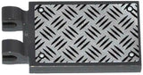 LEGO 30350bpb011 Tile, Modified 2 x 3 with 2 Clips with Silver Tread Plate and 4 Rivets Pattern (Sticker) - Set 60082 - Main Product Image