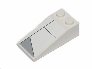 LEGO 30363pb020L Slope 18 4 x 2 with Black Lines and Light Bluish Gray Hull Plates Pattern 3 (Sticker) - Set 75003 - Main Product Image