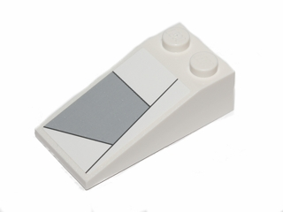 LEGO 30363pb020R Slope 18 4 x 2 with Black Lines and Light Bluish Gray Hull Plates Pattern 2 (Sticker) - Set 75003 - Main Product Image