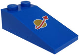 LEGO 30363pb021 Slope 18 4 x 2 with Classic Space Logo Pattern - Main Product Image