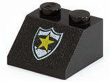 LEGO 3039pb017 Slope 45 2 x 2 with Police Yellow Star Badge Pattern - Main Product Image