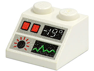 LEGO 3039px37 Slope 45 2 x 2 with Monitor and '-19' Pattern - Main Product Image