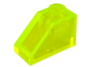 LEGO 3040 Slope 45 2 x 1 in Trans-Neon Green - Authentic LEGO Part