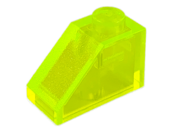 LEGO 3040 Slope 45 2 x 1 in Trans-Neon Green - Authentic LEGO Part