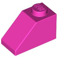 LEGO 3040 Slope 45 2 x 1 in Dark Pink - Authentic LEGO Part