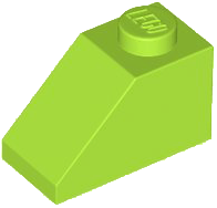 LEGO 3040 Slope 45 2 x 1 in Lime - Authentic LEGO Part