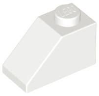 LEGO 3040 Slope 45 2 x 1 in White - Authentic LEGO Part