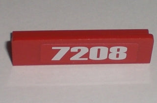 LEGO 30413pb023 Panel 1 x 4 x 1 with White '7208' Pattern (Sticker) - Set 7208 - Main Product Image