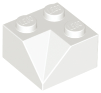 LEGO 3046 Slope 45 2 x 2 Double Concave in White - Authentic LEGO Part
