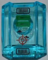 LEGO 30602pb057 Slope, Curved 2 x 2 Lip with Grilles and Target Pattern (Sticker) - Set 7050 - Main Product Image