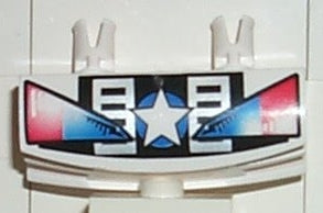 LEGO 30622pb02 Vehicle, Grille 1 x 4 with 2 Pins with Star and Headlights Pattern - Main Product Image