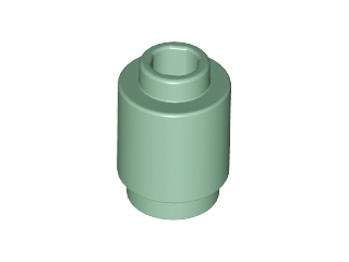LEGO 3062 Brick, Round  1 x 1 in Sand Green - Authentic LEGO Part