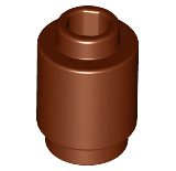 LEGO 3062 Brick, Round  1 x 1 in Reddish Brown - Authentic LEGO Part