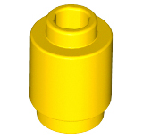 LEGO 3062 Brick, Round  1 x 1 in Yellow - Authentic LEGO Part